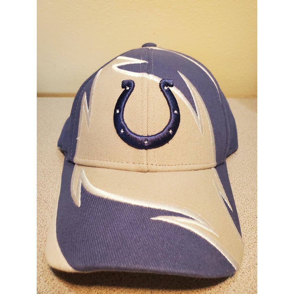 Reebok NFL Indianapolis Colts Wheel Route Blue Grey Adjustable Hat NWT 20290347
